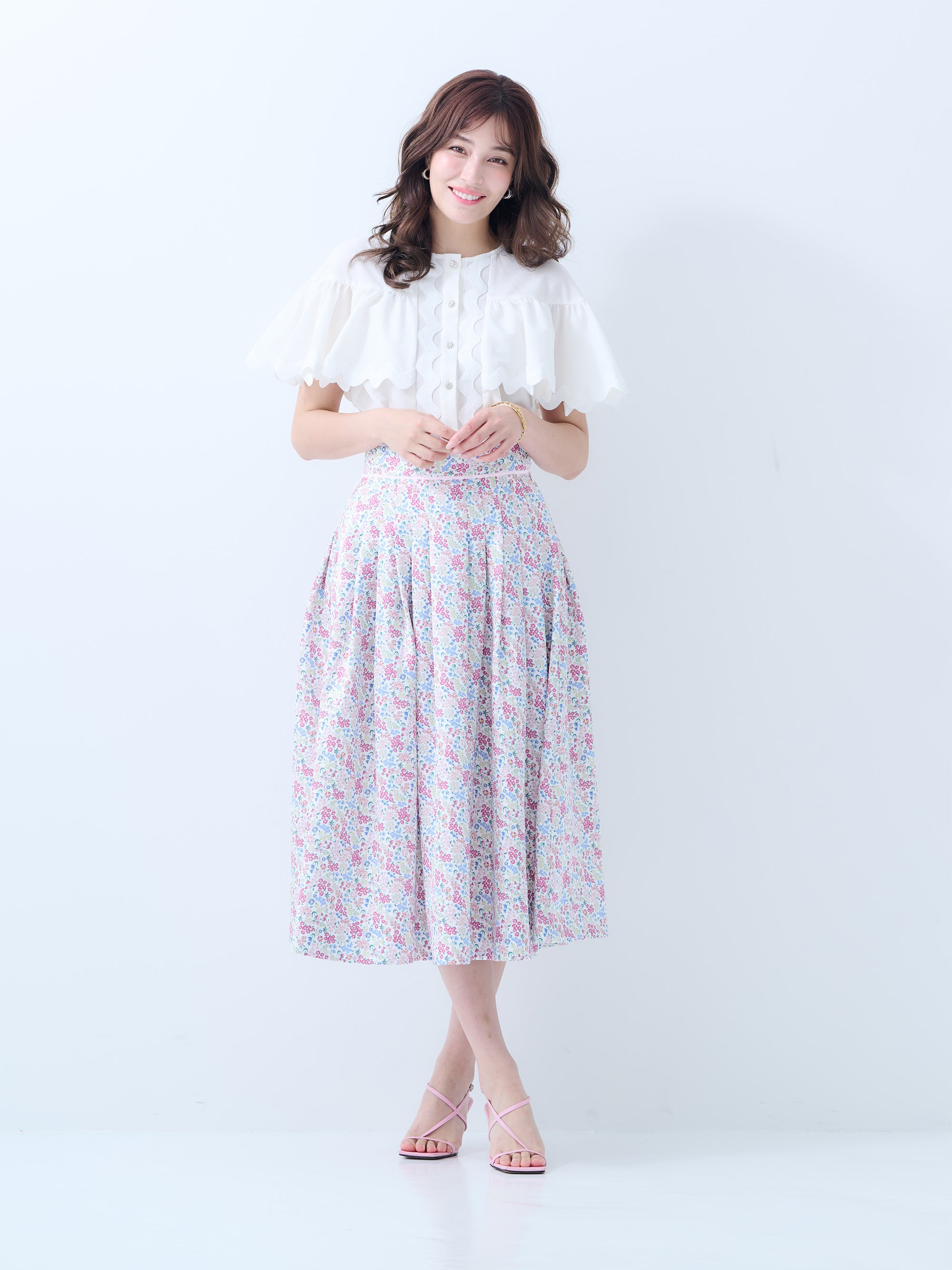 リバティプリントスカート