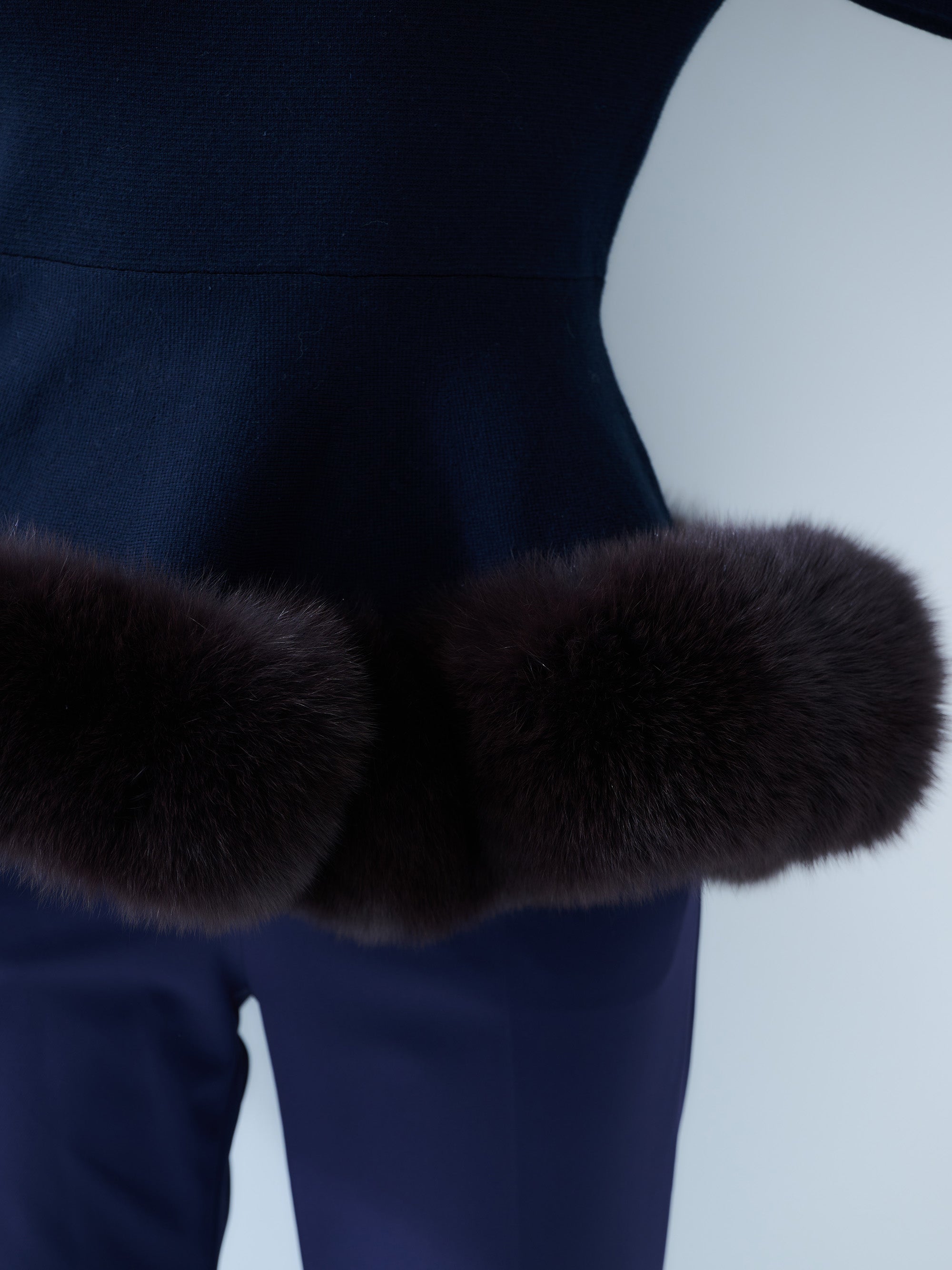 【MISS ADORA】FUR KNIT