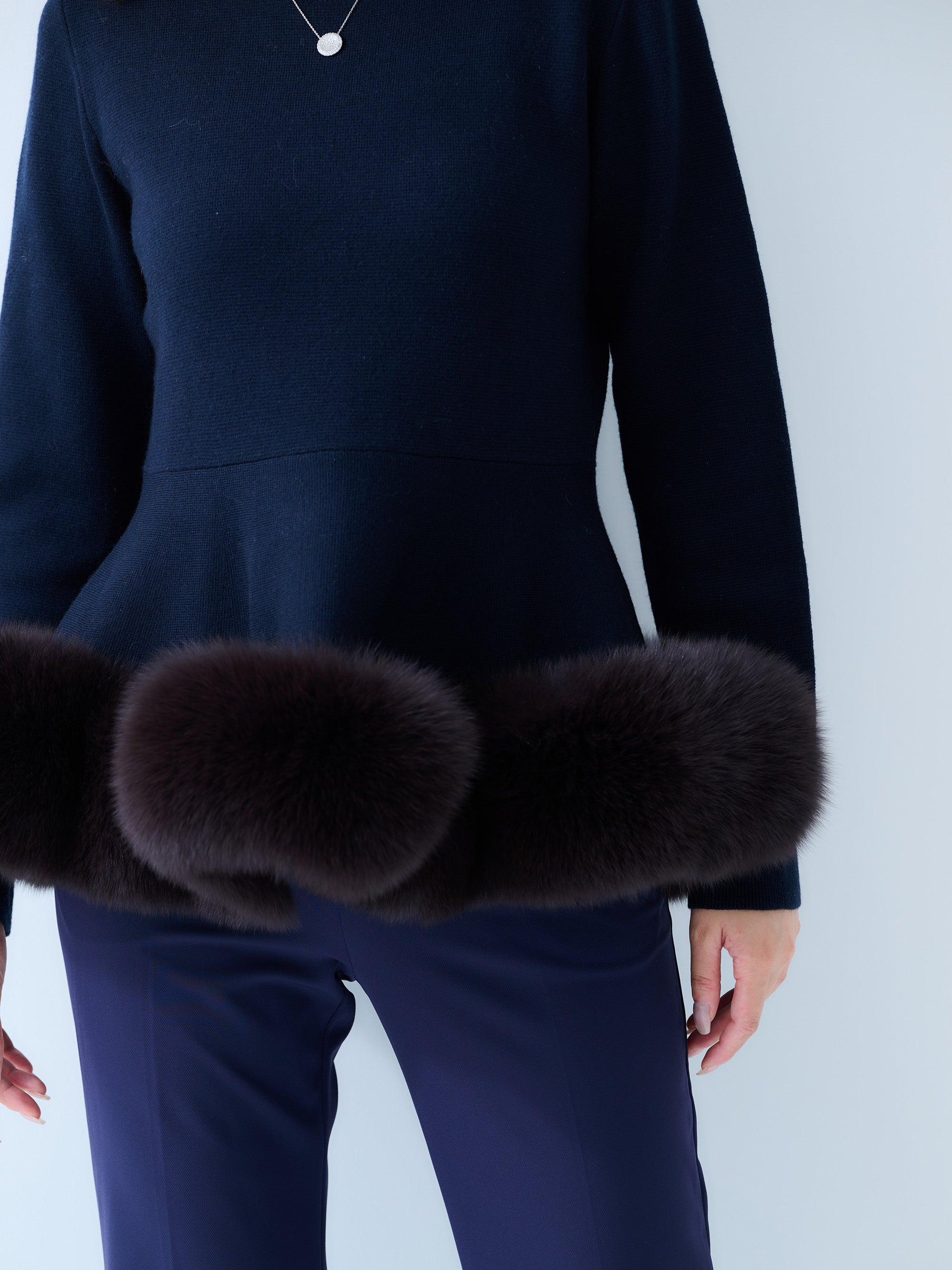 【MISS ADORA】FUR KNIT