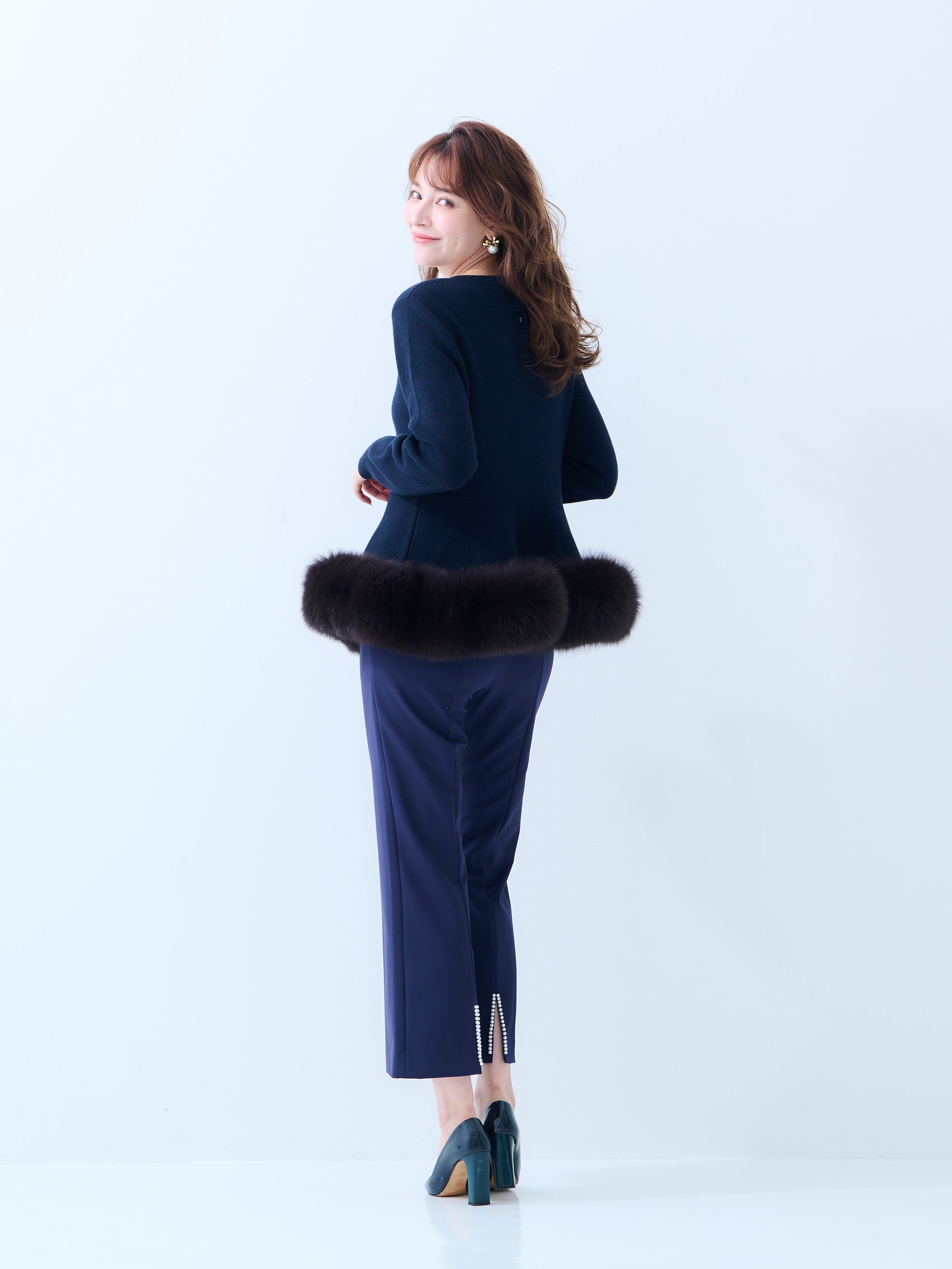 【MISS ADORA】FUR KNIT