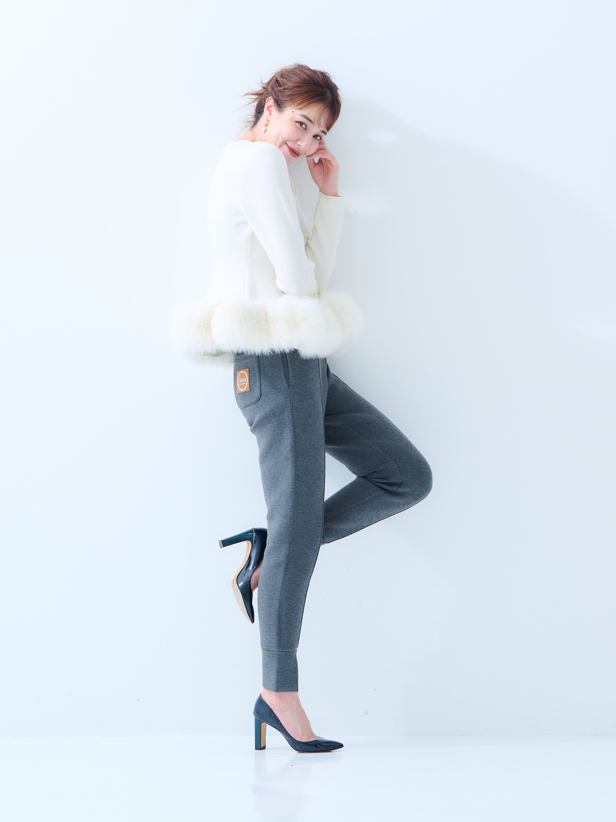 【MISS ADORA】FUR KNIT