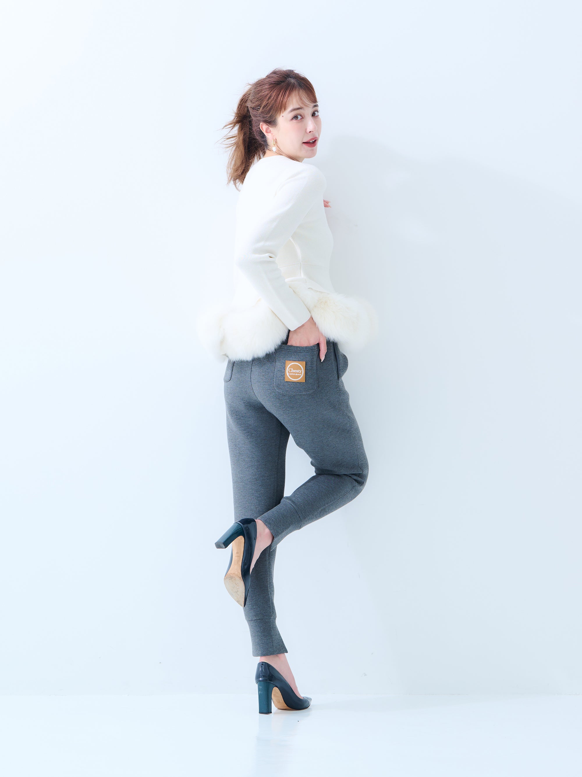 【MISS ADORA】FUR KNIT