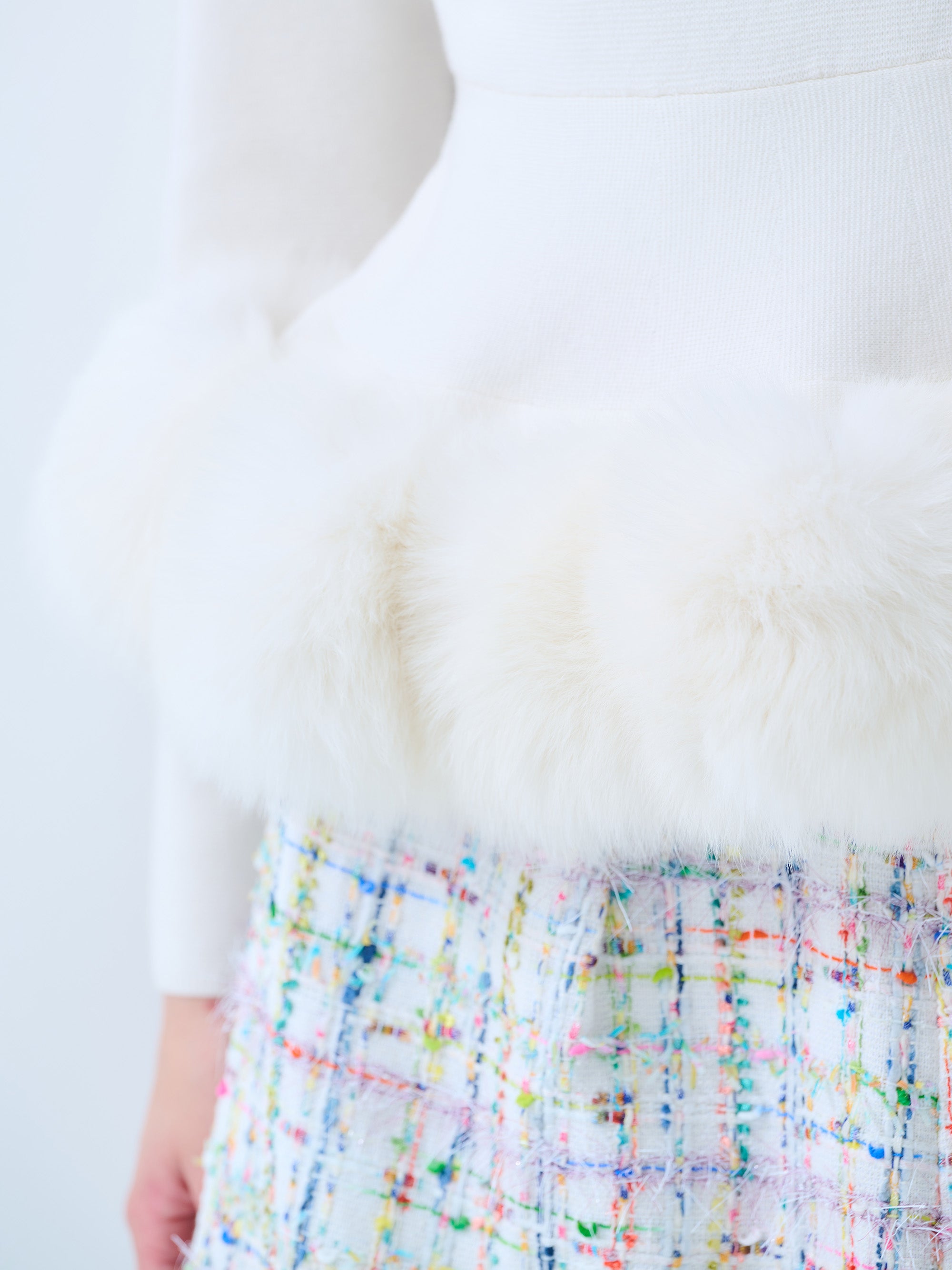 【MISS ADORA】FUR KNIT