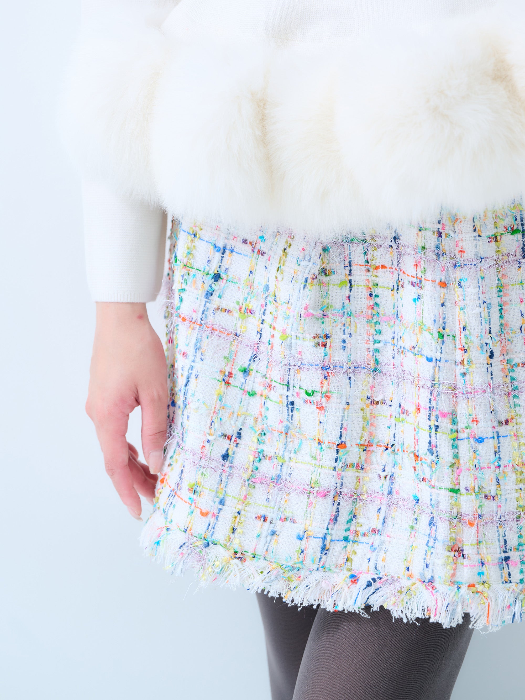 【MISS ADORA】FUR KNIT