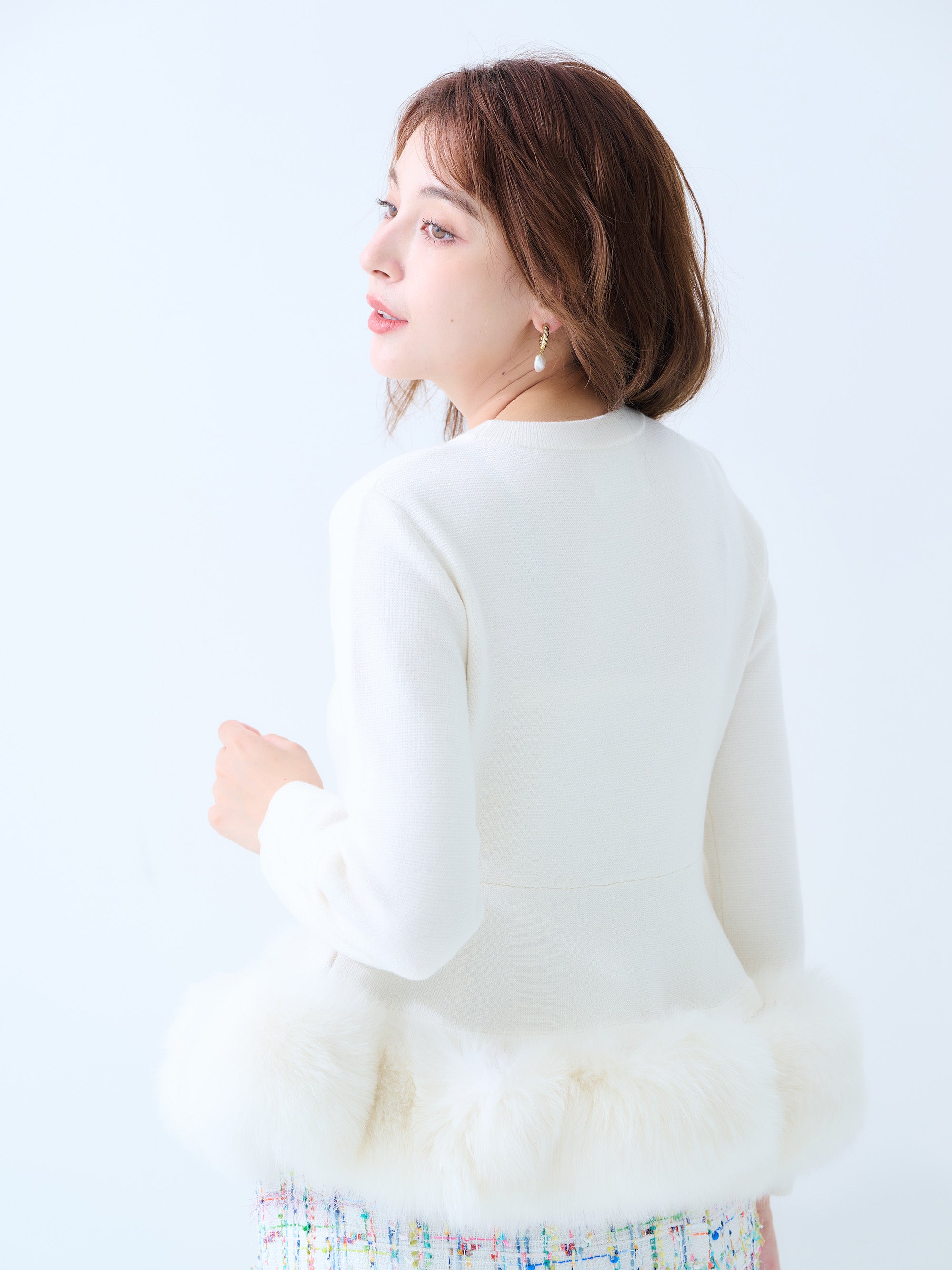 【MISS ADORA】FUR KNIT