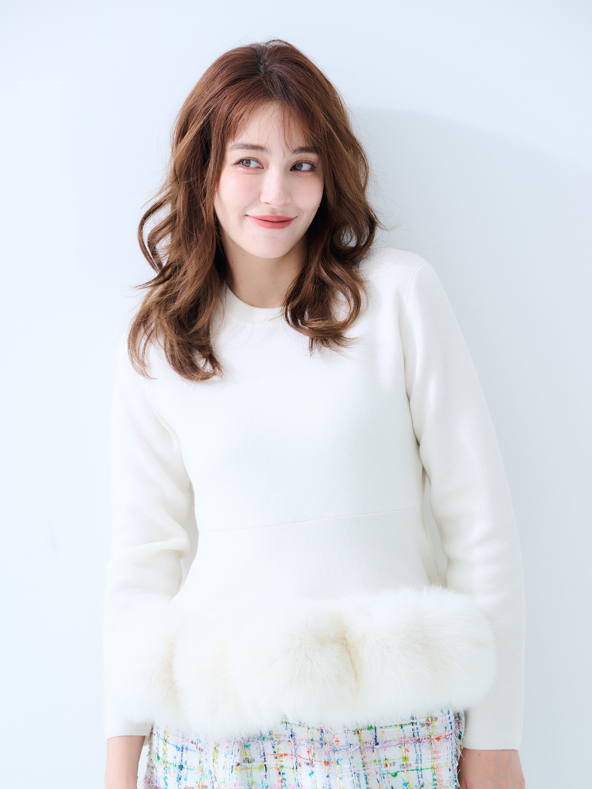 【MISS ADORA】FUR KNIT