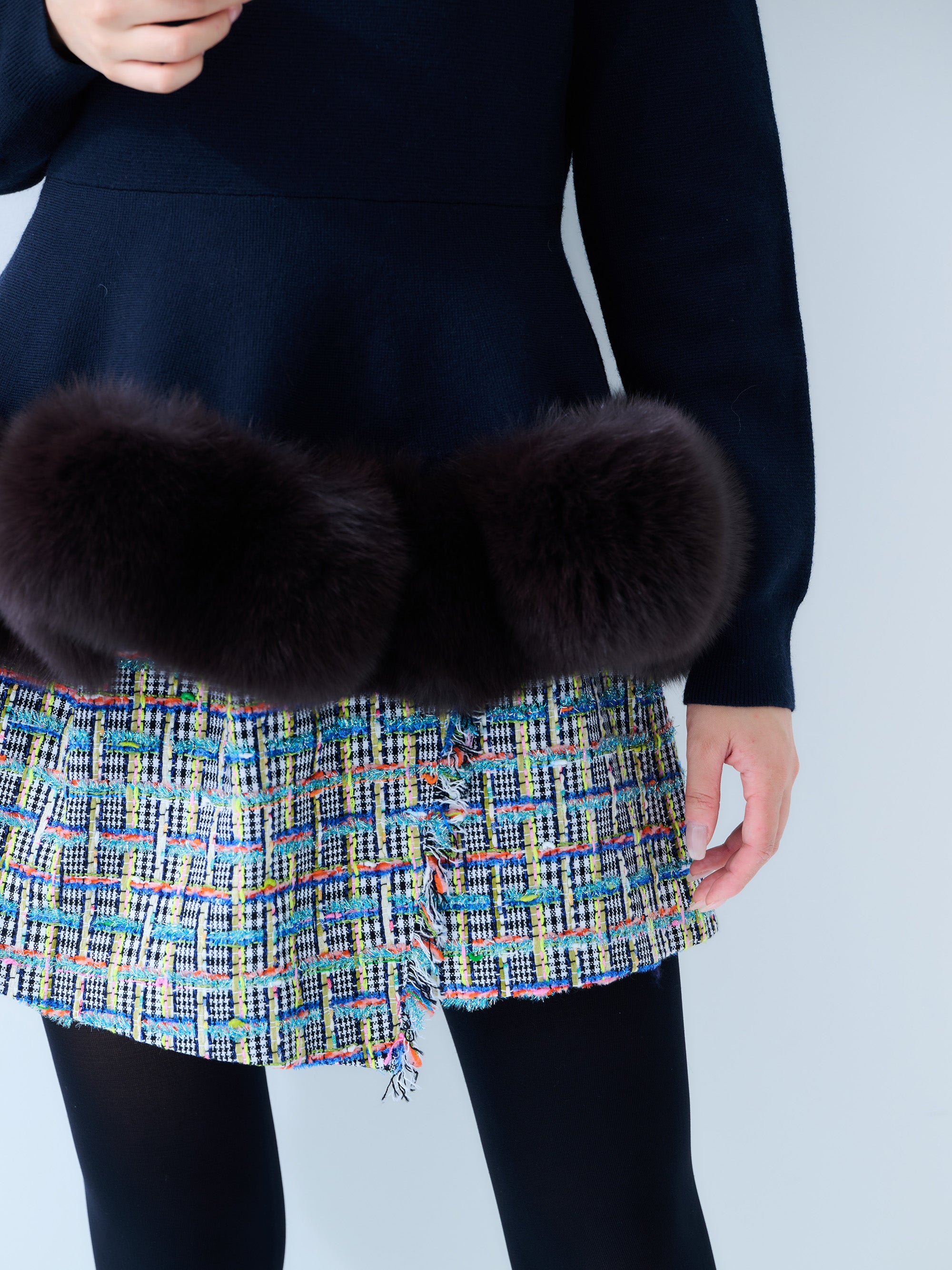 【MISS ADORA】FUR KNIT