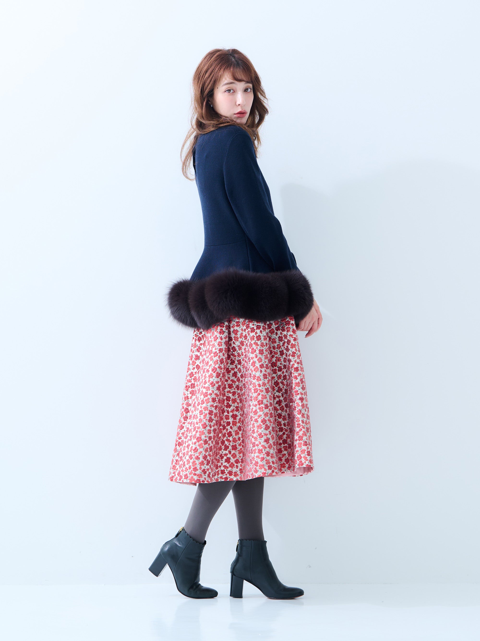 【MISS ADORA】FUR KNIT