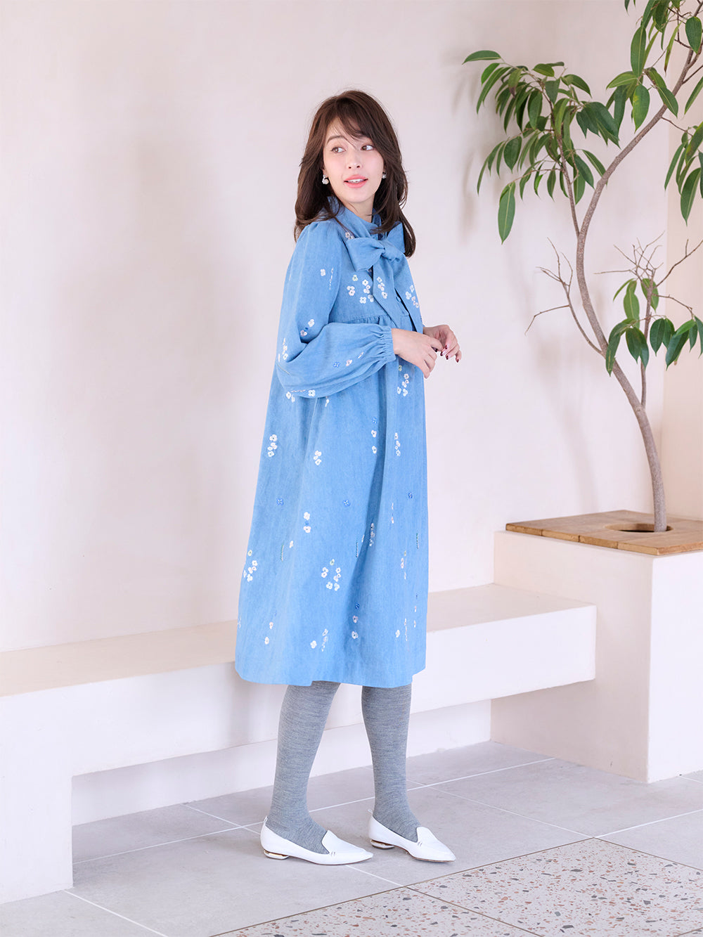 フローラルデニムワンピース｜【公式】Chestyオンラインショップ