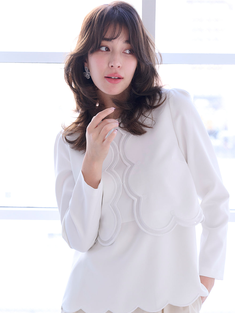 スカラップトップス