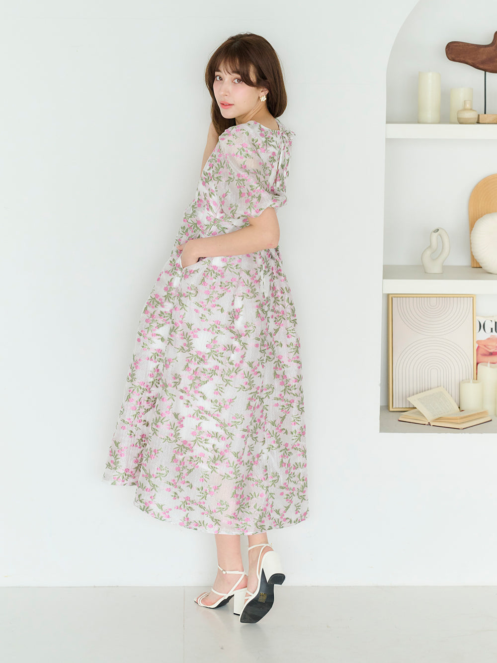 フローラルノットワンピース