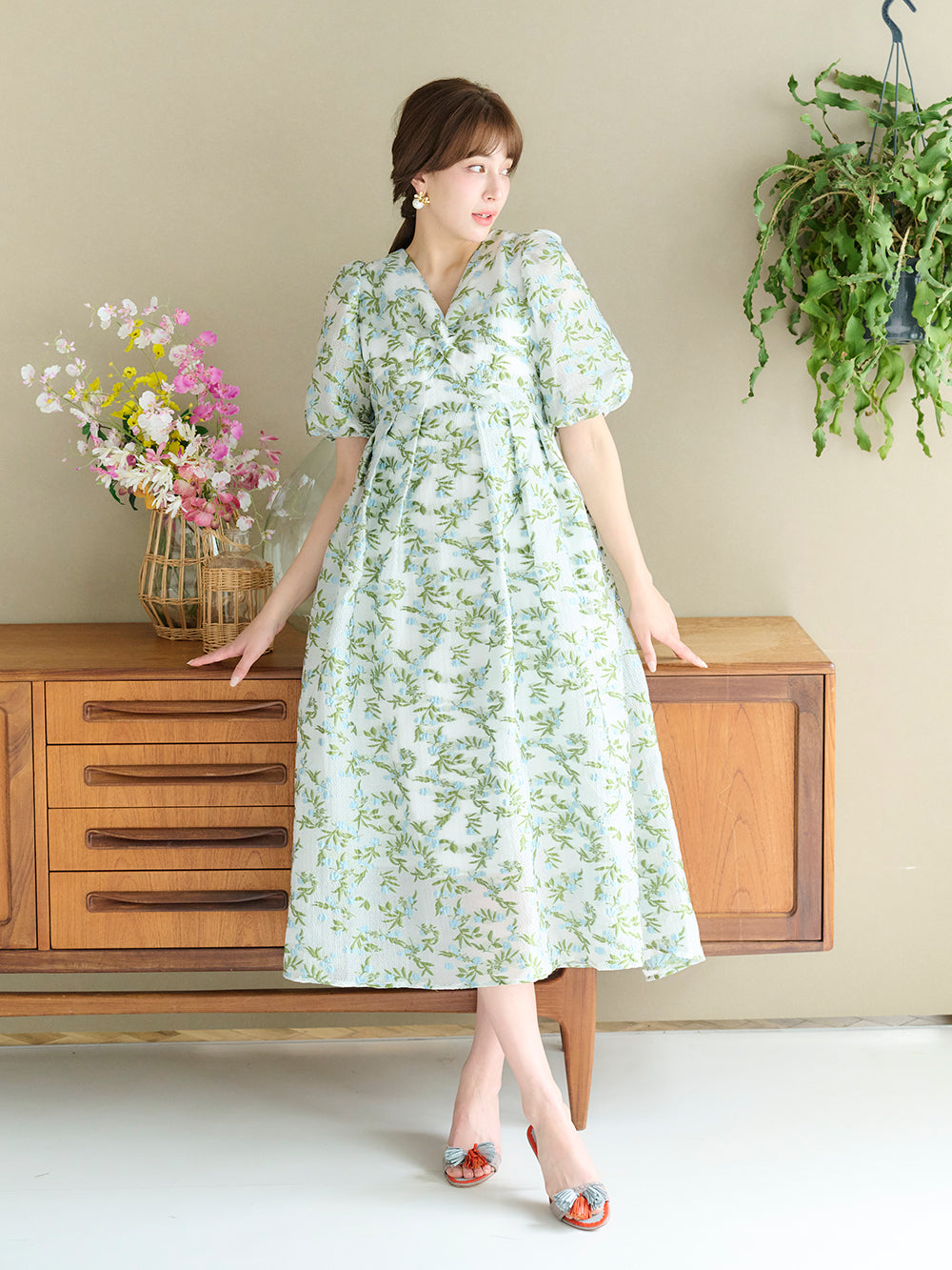 フローラルノットワンピース