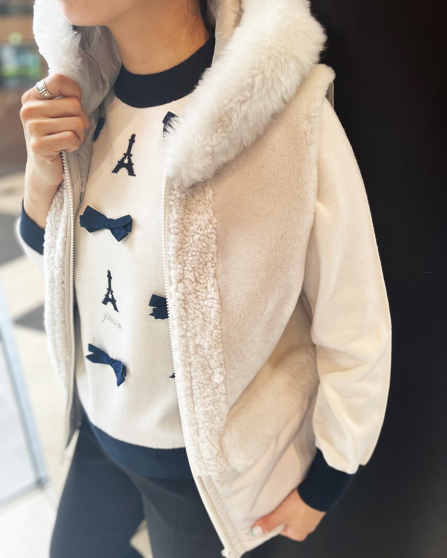 未使用☆チェーントリムニットジャケット　☆Chesty☆チェスティ Chesty - 未使用☆チェーントリムニットジャケット ☆Chesty