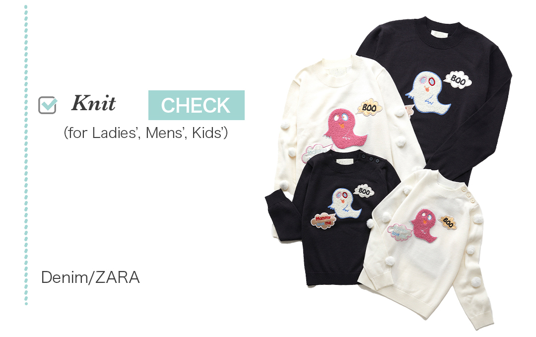 Knit CHECK｜(for Ladies', Mens', Kids')｜Denim/ZARA